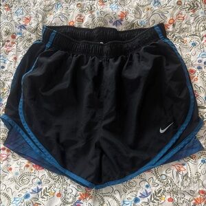 Nike Dri-Fit Black Shorts with Blue Trim